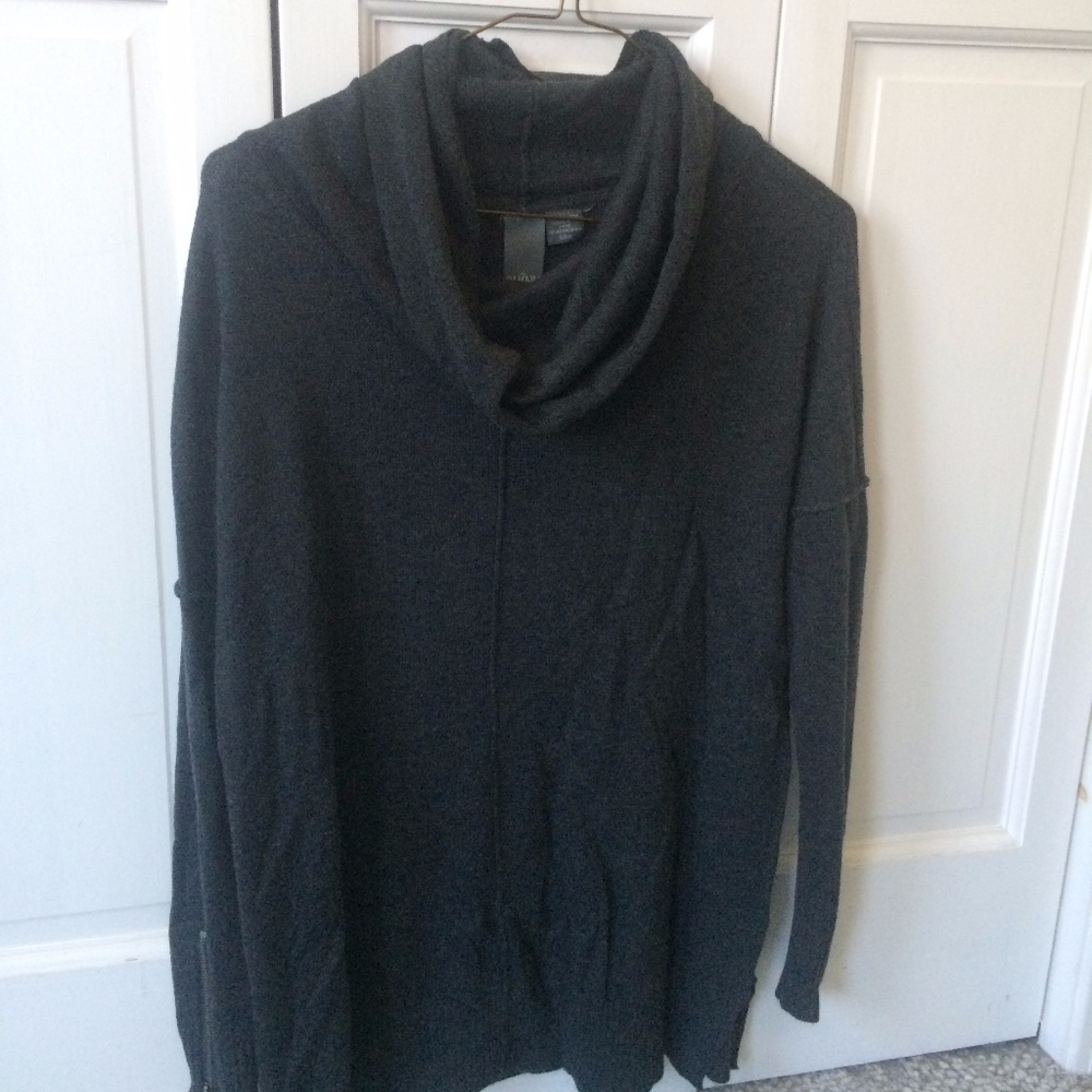Dark Gray Cowl Neck Sweater
